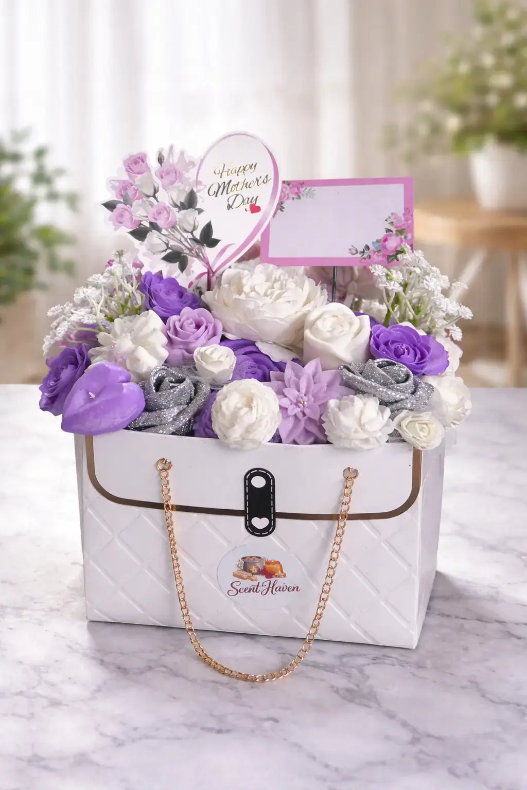 🌸 Scent Haven Scented Wax Flower Handbag – A Beautiful Gift for Mum