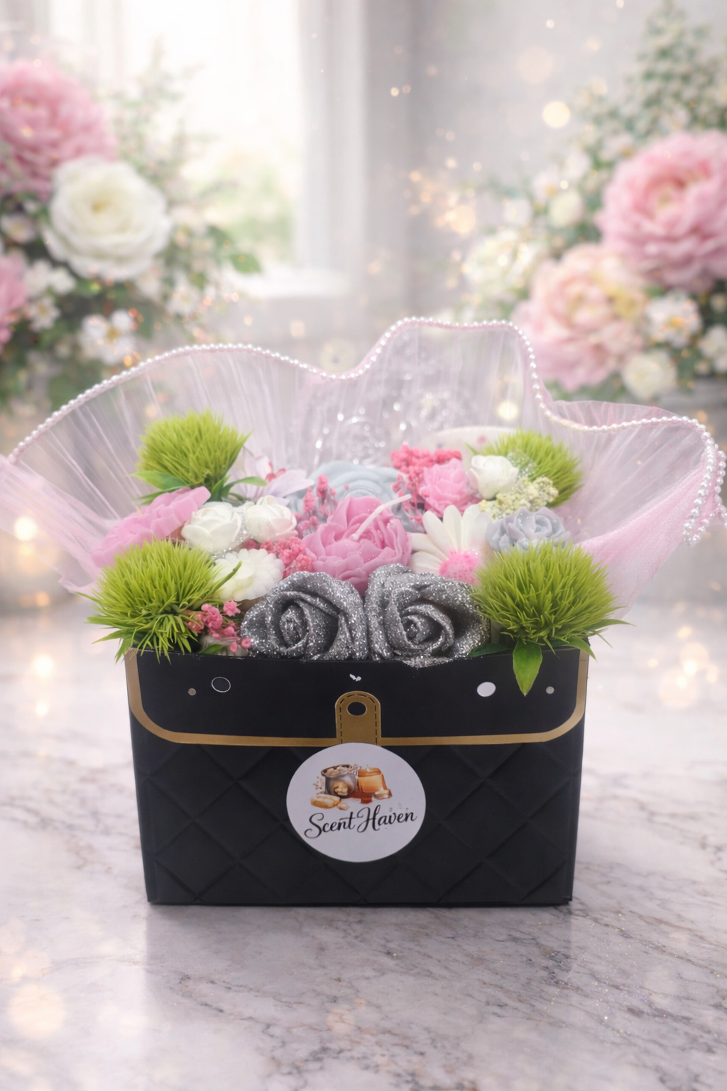 Luxury Scented Wax Flower Gift Set – Scent Haven Exclusive